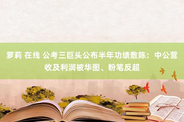 萝莉 在线 公考三巨头公布半年功绩敷陈：中公营收及利润被华图、粉笔反超