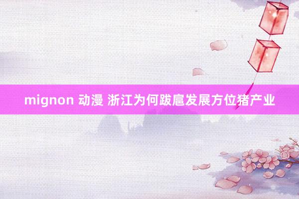 mignon 动漫 浙江为何跋扈发展方位猪产业