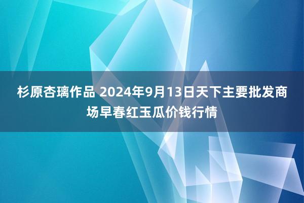 杉原杏璃作品 2024年9月13日天下主要批发商场早春红玉瓜价钱行情