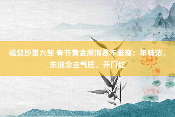 橘梨纱第六部 春节黄金周消费不雅察：年味浓、东说念主气旺、开门红