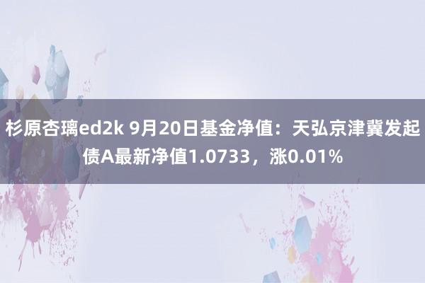 杉原杏璃ed2k 9月20日基金净值：天弘京津冀发起债A最新净值1.0733，涨0.01%