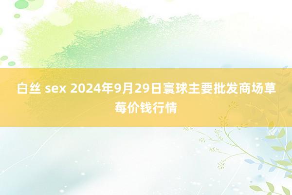 白丝 sex 2024年9月29日寰球主要批发商场草莓价钱行情