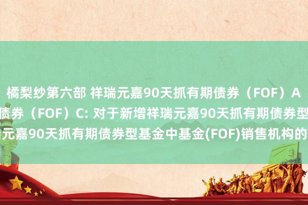 橘梨纱第六部 祥瑞元嘉90天抓有期债券（FOF）A，祥瑞元嘉90天抓有期债券（FOF）C: 对于新增祥瑞元嘉90天抓有期债券型基金中基金(FOF)销售机构的公告