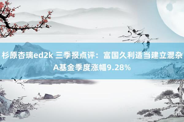 杉原杏璃ed2k 三季报点评：富国久利适当建立混杂A基金季度涨幅9.28%