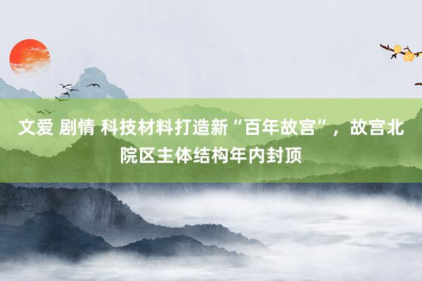 文爱 剧情 科技材料打造新“百年故宫”，故宫北院区主体结构年内封顶