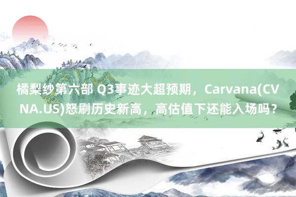 橘梨纱第六部 Q3事迹大超预期，Carvana(CVNA.US)怒刷历史新高，高估值下还能入场吗？