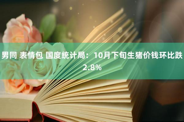 男同 表情包 国度统计局：10月下旬生猪价钱环比跌2.8%