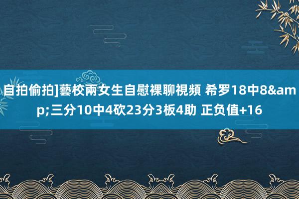 自拍偷拍]藝校兩女生自慰裸聊視頻 希罗18中8&三分10中4砍23分3板4助 正负值+16