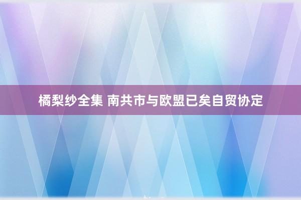 橘梨纱全集 南共市与欧盟已矣自贸协定