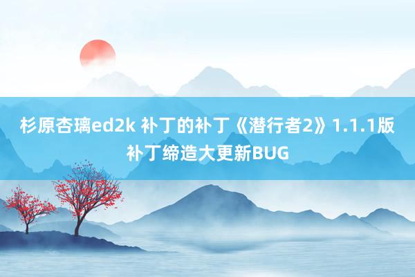 杉原杏璃ed2k 补丁的补丁《潜行者2》1.1.1版补丁缔造大更新BUG