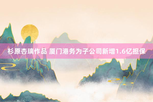 杉原杏璃作品 厦门港务为子公司新增1.6亿担保