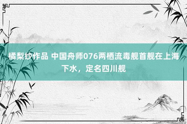 橘梨纱作品 中国舟师076两栖流毒舰首舰在上海下水，定名四川舰