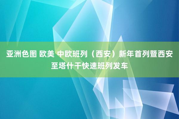 亚洲色图 欧美 中欧班列（西安）新年首列暨西安至塔什干快速班列发车