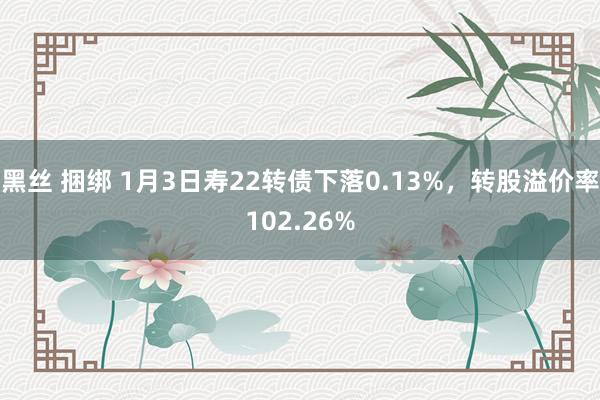 黑丝 捆绑 1月3日寿22转债下落0.13%，转股溢价率102.26%