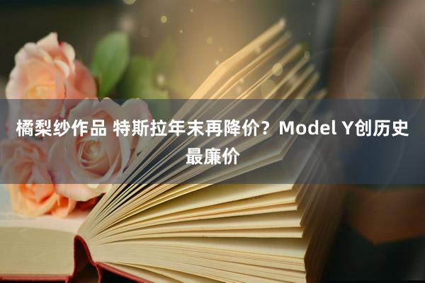 橘梨纱作品 特斯拉年末再降价？Model Y创历史最廉价