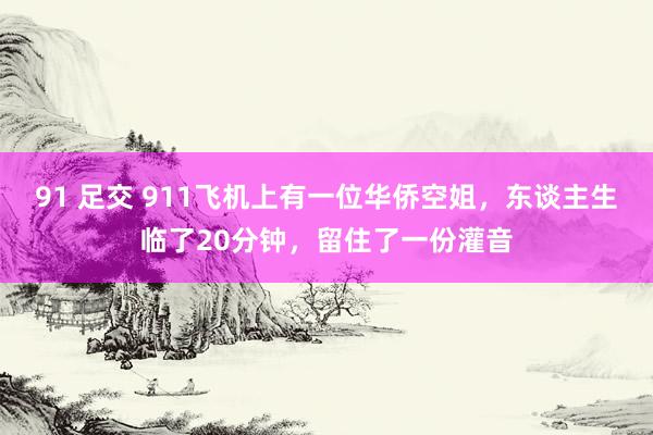 91 足交 911飞机上有一位华侨空姐，东谈主生临了20分钟，留住了一份灌音