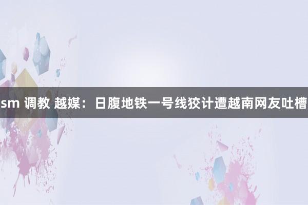 sm 调教 越媒：日腹地铁一号线狡计遭越南网友吐槽