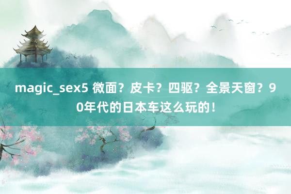 magic_sex5 微面？皮卡？四驱？全景天窗？90年代的日本车这么玩的！