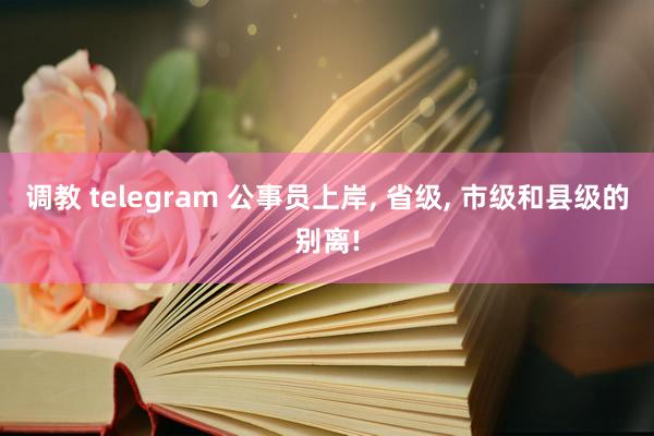 调教 telegram 公事员上岸， 省级， 市级和县级的别离!